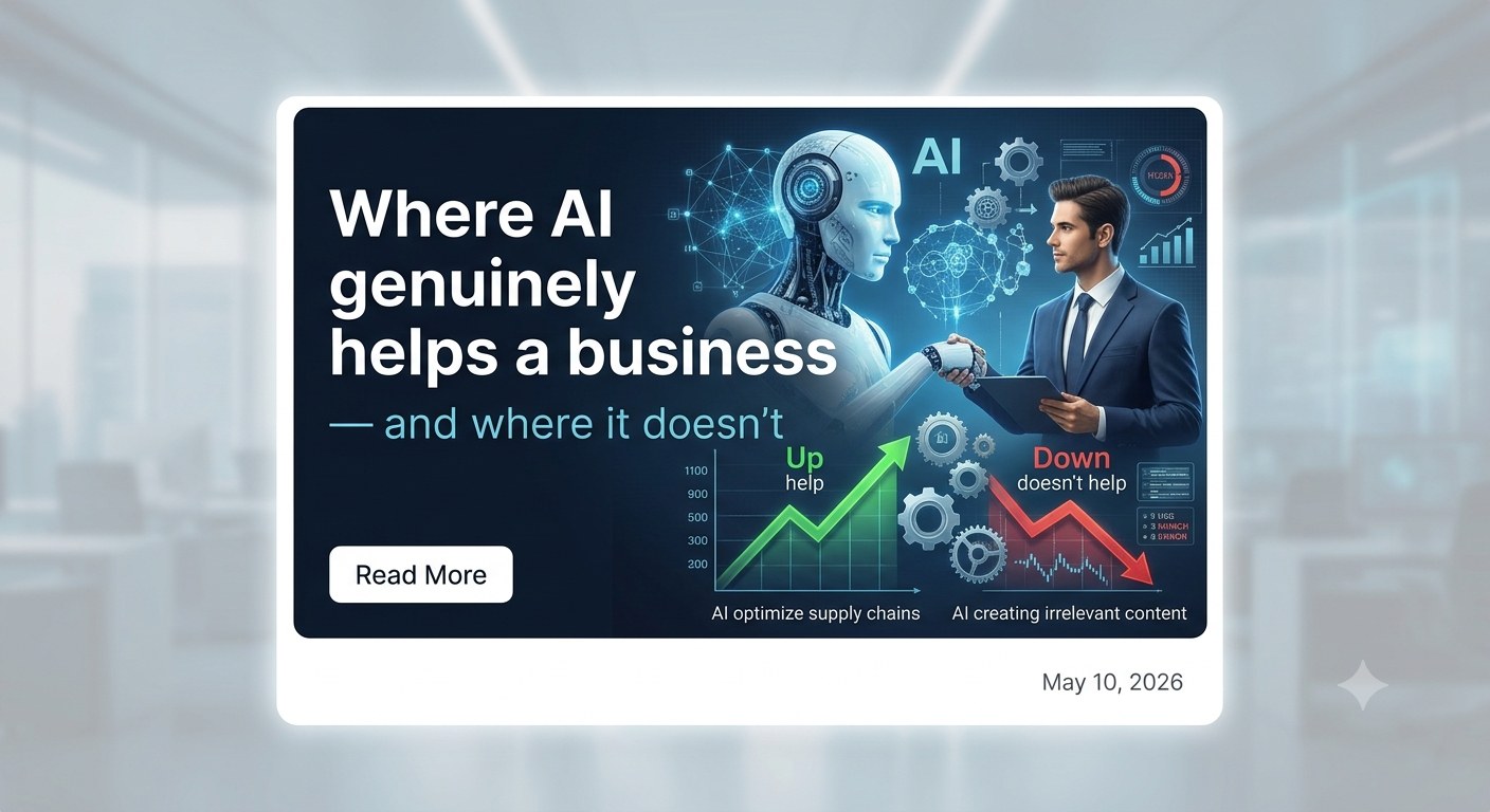 Where AI genuinely helps a business — and where it doesn’t